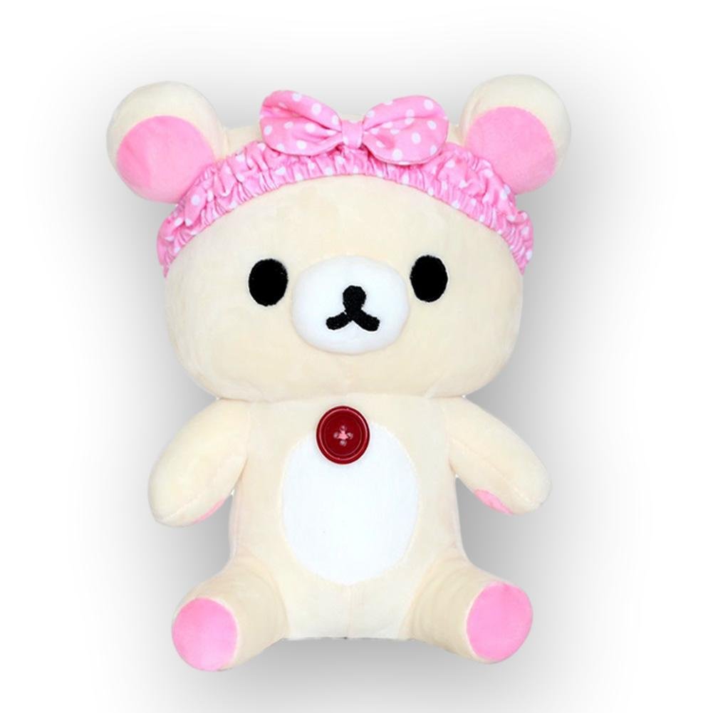 Korilakkuma Japanese Teddy Bear in Pink Headband Plush 10