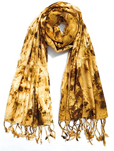 Image of Rayon Scarf for Men & Women | Lightweight Stole, Shawl & Wrap with Batik Design | All-Season Summer & Winter Wear | Soft & Breathable Fabric (28 x 72 inches)