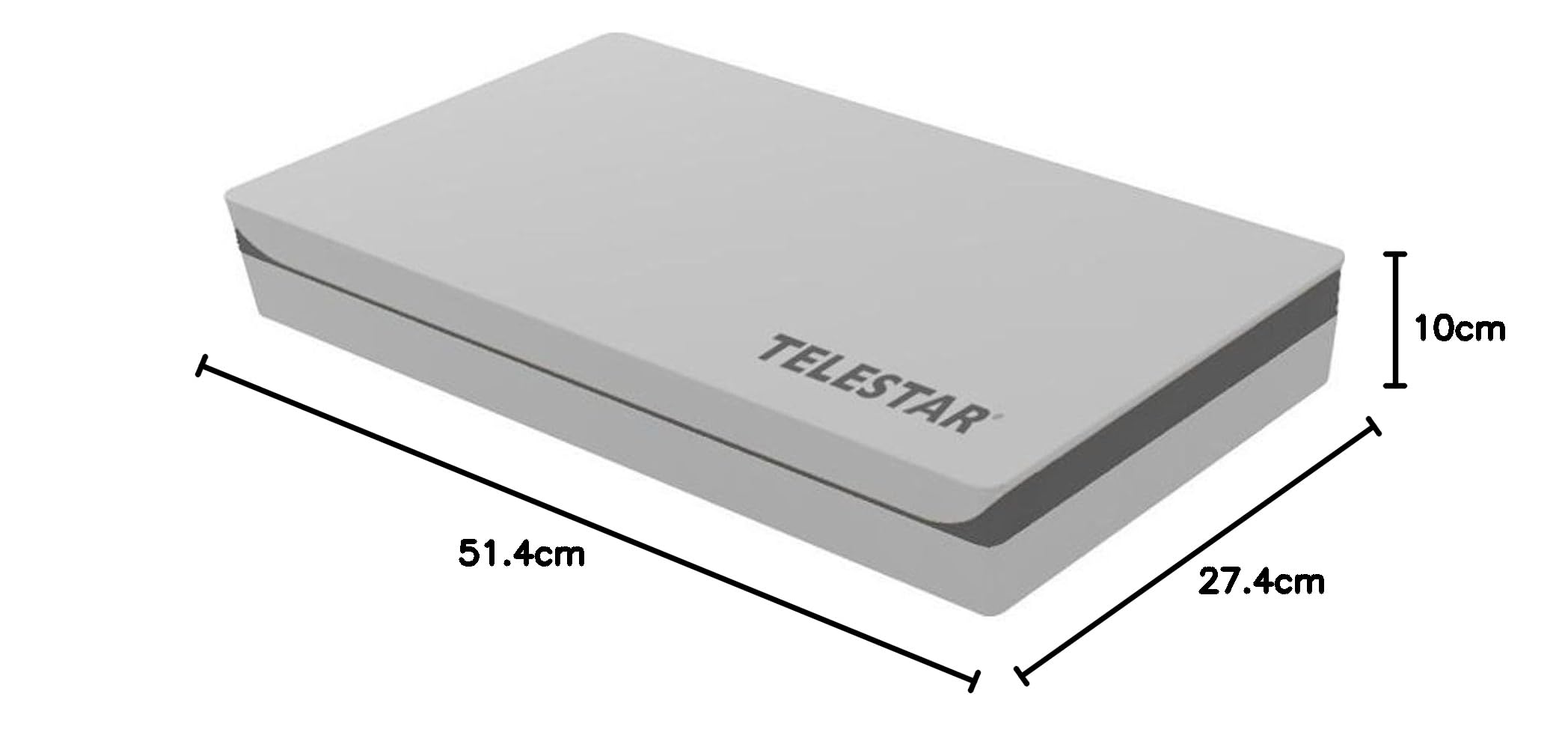 antenne Telestar Digiflat 2 lits jumeaux par satellite plat pour 2 participants (LNB: 0.2dB, 33,7 dBi gain, fenêtre-mur / poteau, boussole, outil de montage) blanc