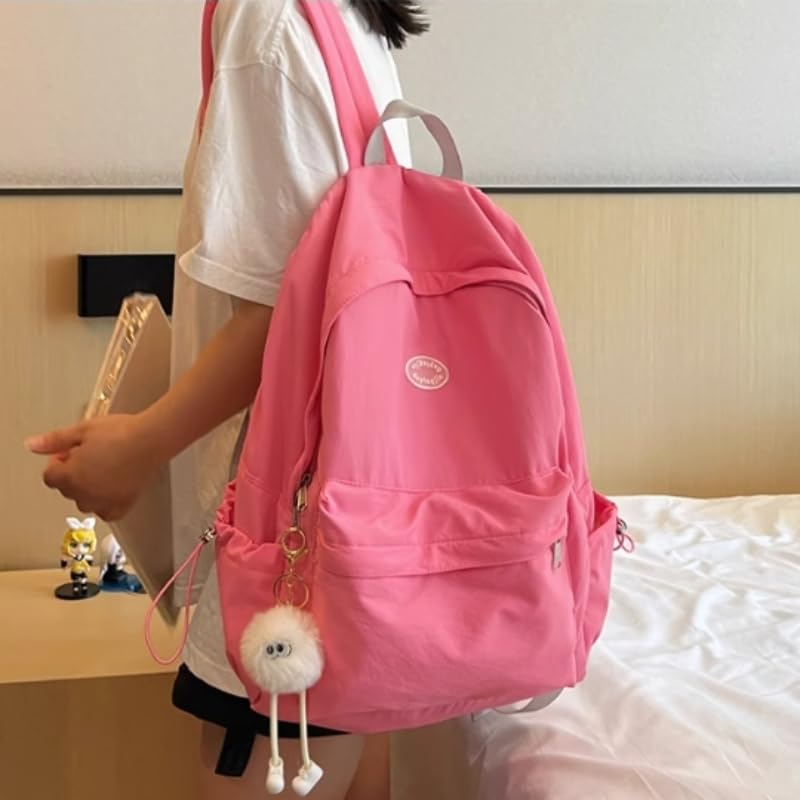 Y2k Backpack Pink Backpack Aesthetic Korean Backpack Y2k Supplies Aesthetic Supplies College (pink)4