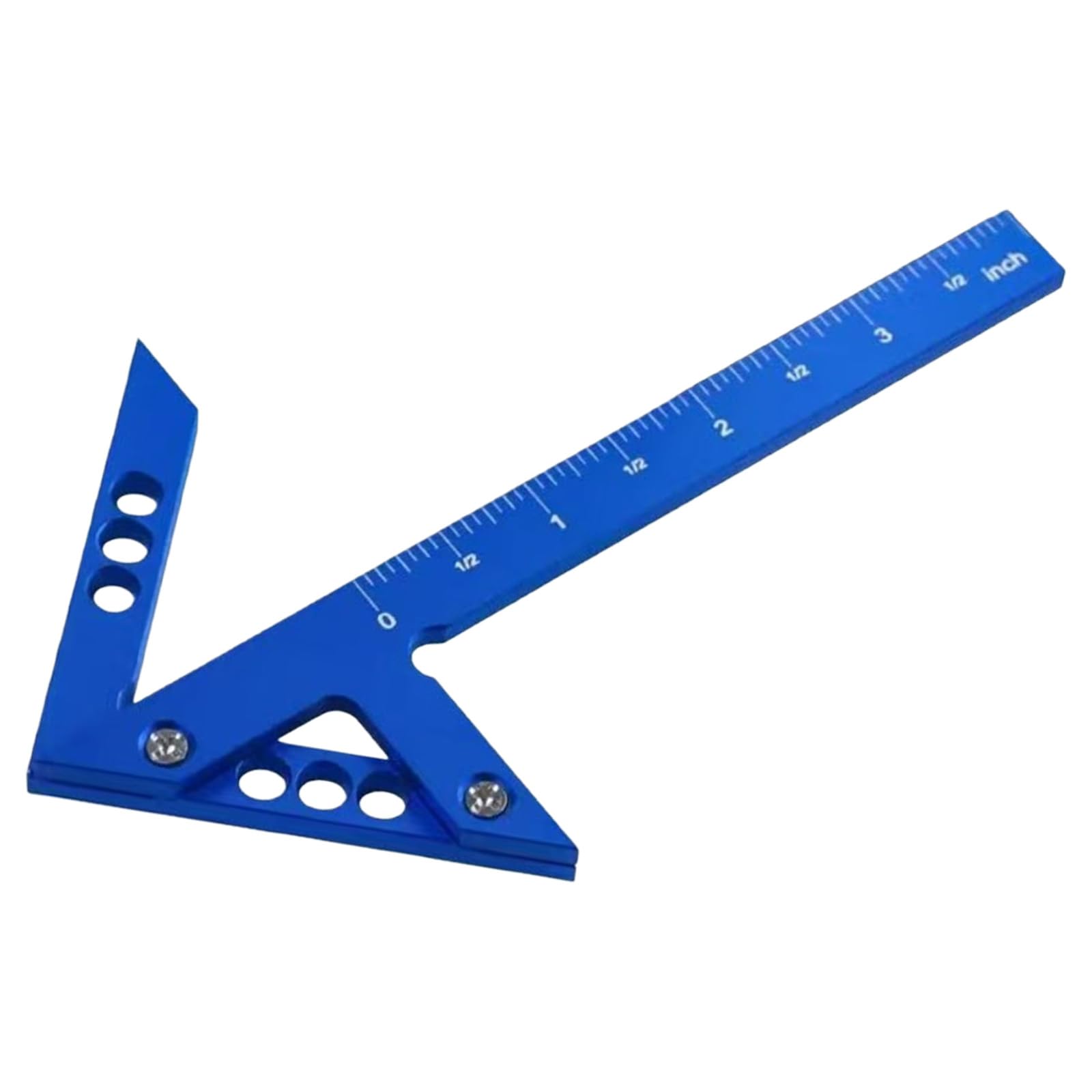 Fromceo Blue I Mperial Strong Aluminum Woodworker Measuring Tool High Accuracy Woodworking Center Finders Suitable For Woodworking Projects Multiple Functional Builder Measuring Tool