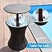 Giantex Outdoor Cool Bar Rattan Style Patio Cool Bar Table Adjustable Height Cocktail Coffee Table for Party Deck Pool Use, Brown