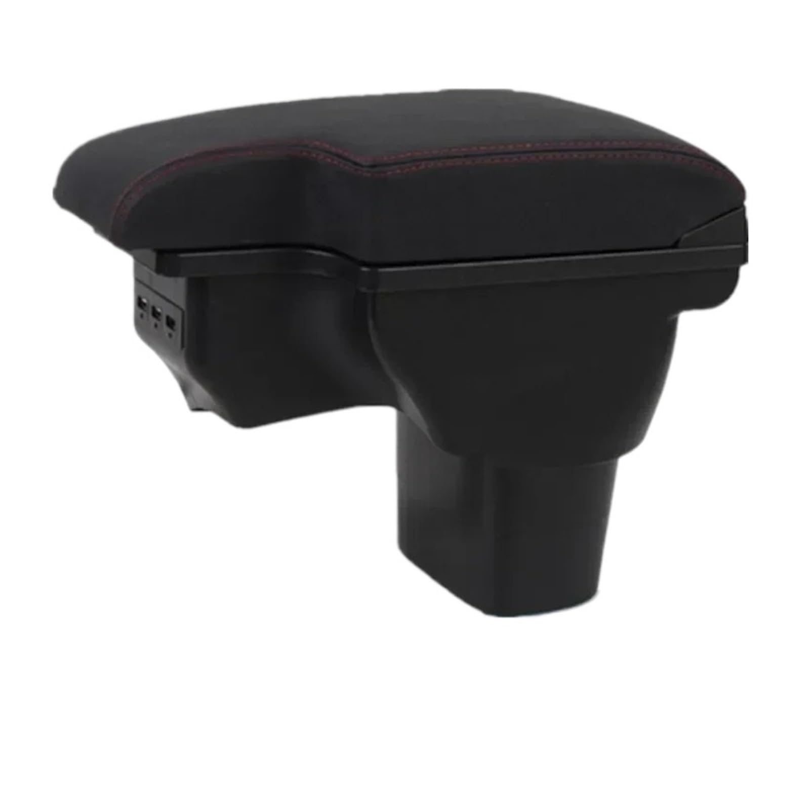Ggwqoops Car Armrests For NISSAN For Juke 2010-2019 Carbon Fiber Car Armrest Accessories Interior Storage Box Parts USB LED Armrest Box(B1 Real Corium)
