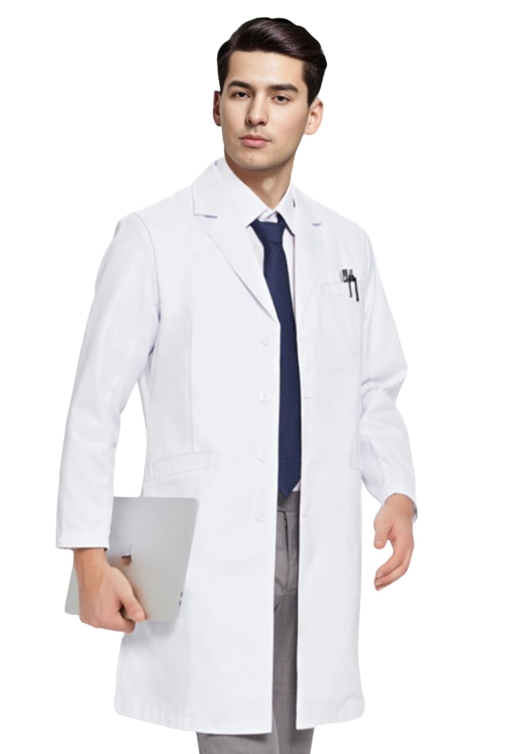 King Mariot Medical EquipmentsBioHub Ultra Soft Slim-Fit UniSex For Men & Women Professional Surgical Gown Lab Coat, Buttoned Cuffs, Breathable Wrinkle Proof Fabric, Anti Static & Anti Pilling, Washing Machine Safe