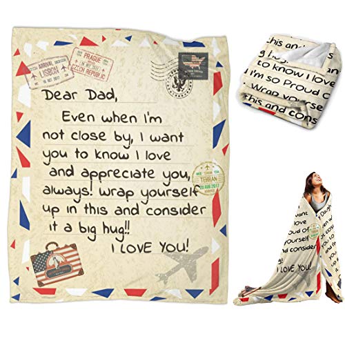 to Dad from Daughter Son Throw Blanket Personalized I Love You Gift for Recovery Healing Keep Health