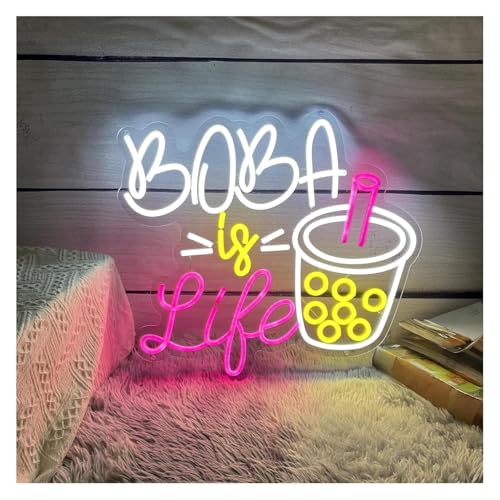 Néon Boba Is Life décoration murale lumineuse bubble tea pour chambre