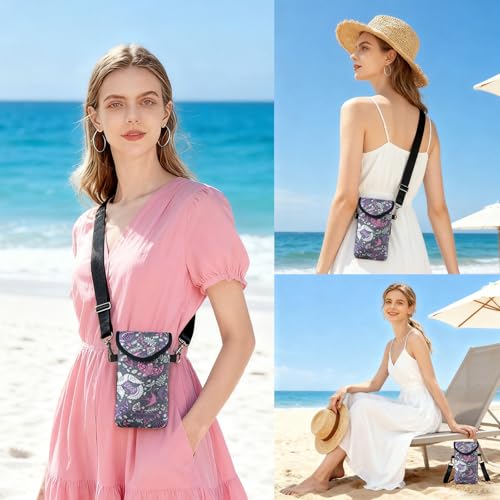 Image of Neoprene Phone Sleeve Pouch Case Bag for Men Women w /Crossbody Strap /Neck Lanyard for iPhone 17 /16 /15 /14 Pro Max, Samsung S25,Pixel 10