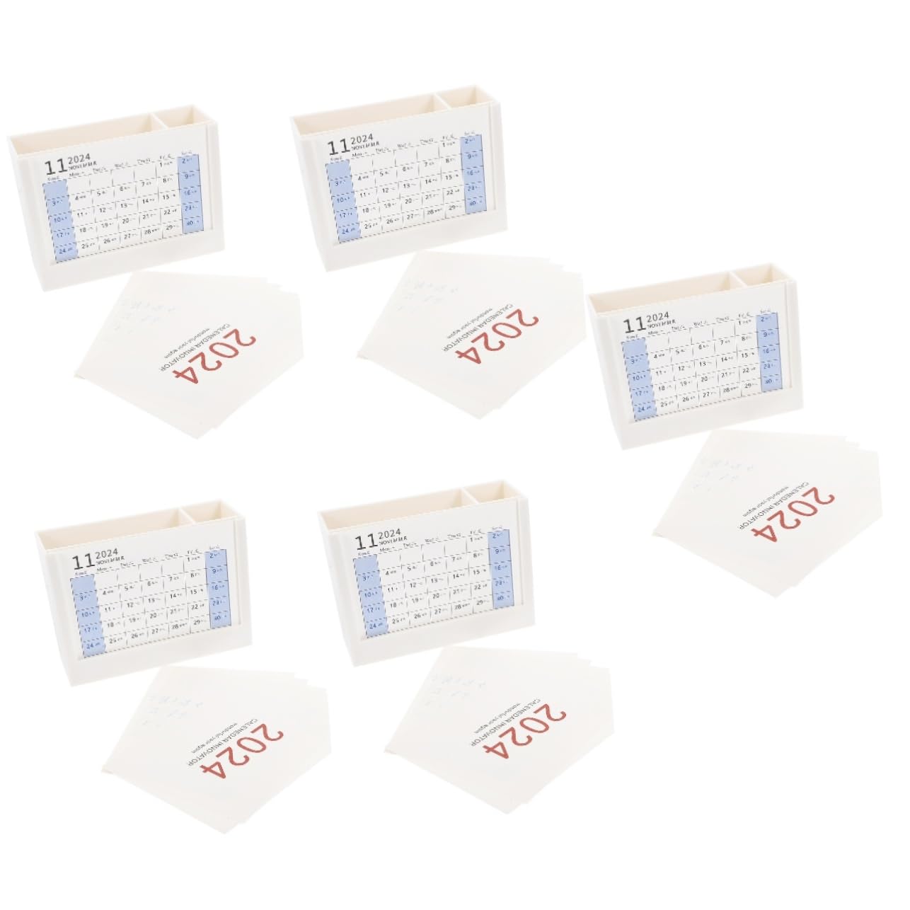TEHAUX 5piezas Portalápices De Plástico Multifuncional Compartimentos Para Oficina y Maquillaje Organizador De Escritorio Soporte Para Lápices y Cepillos De Cosméticos Diseño Moderno
