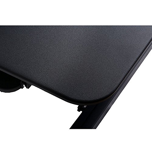 ApexDesk EDR-3612-BLACK ZT Series Height Adjustable Sit to Stand Electric Desk Converter, 2-Tier Design with Large 36x24" Upper Work Surface and Lower Keyboard Tray Deck (Electric Riser, Black)