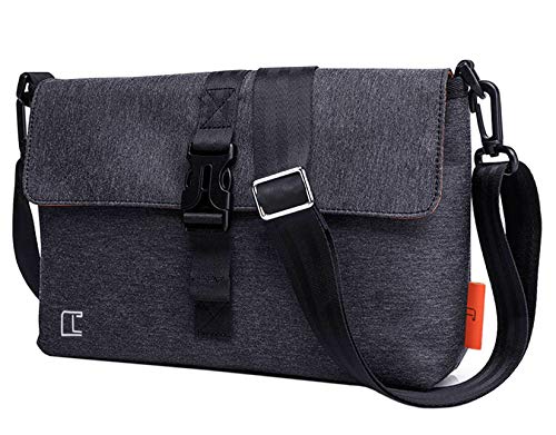 Lannsyne ショルダーバッグ サコッシュ メンズ ミニメッセジャーバッグ iPad対応 軽量 防水 カジュアルバッグ 斜め掛け 通勤 通学 ブラック