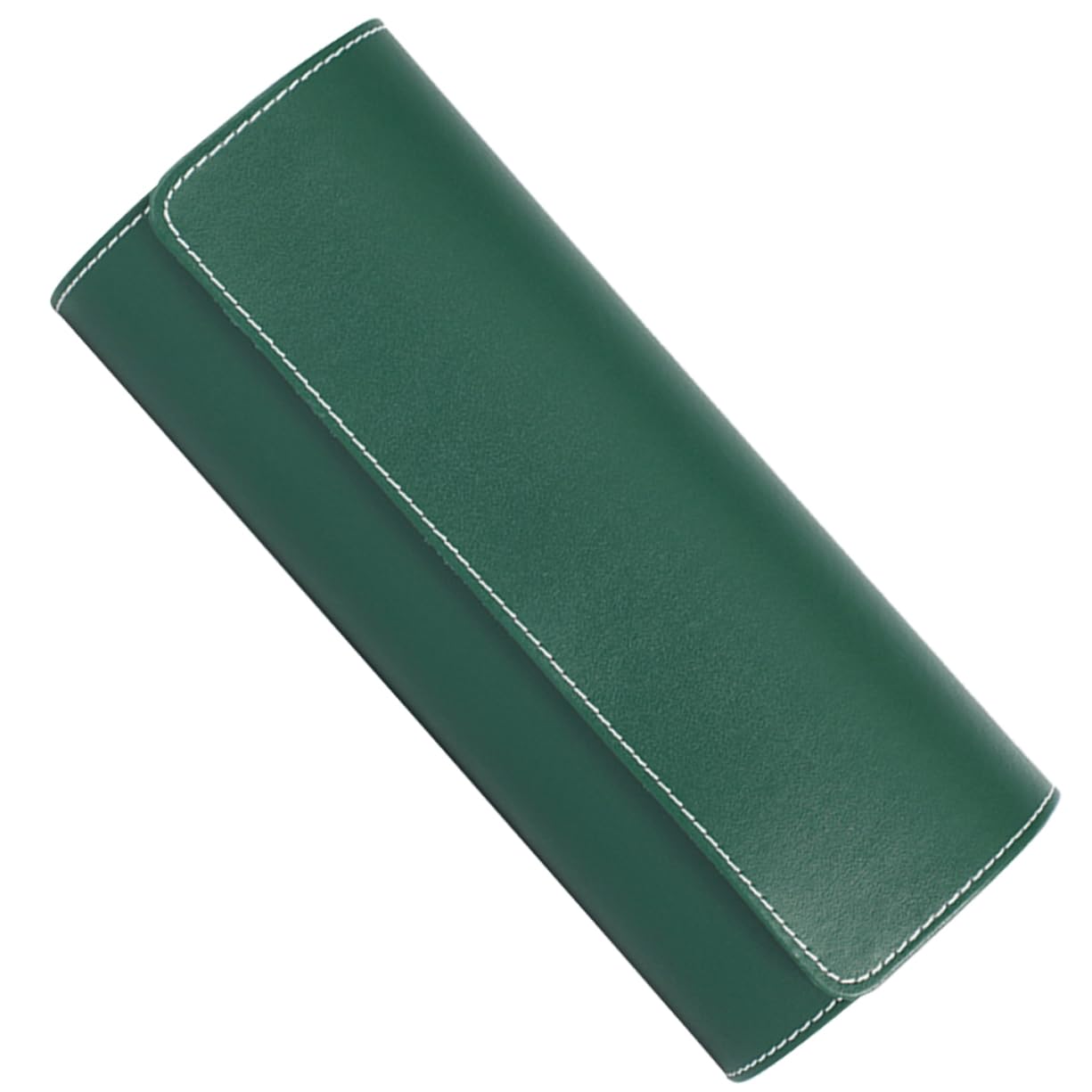 Caja de Reloj Portátil de Piel Pu Verde para Viaje