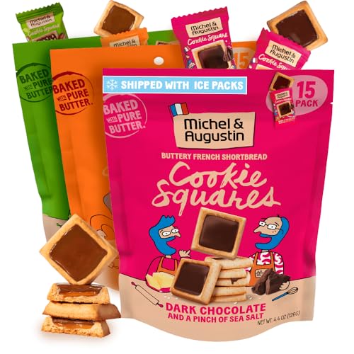 Image of Michel & Augustin Variety Pack French Shortbread Cookies, 15ct Bags, 3-Pack