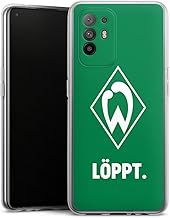 DeinDesign Silikon Hülle kompatibel mit Oppo A94 5G Case transparent Handyhülle SV Werder Bremen Statement Offizielles Lizenzprodukt