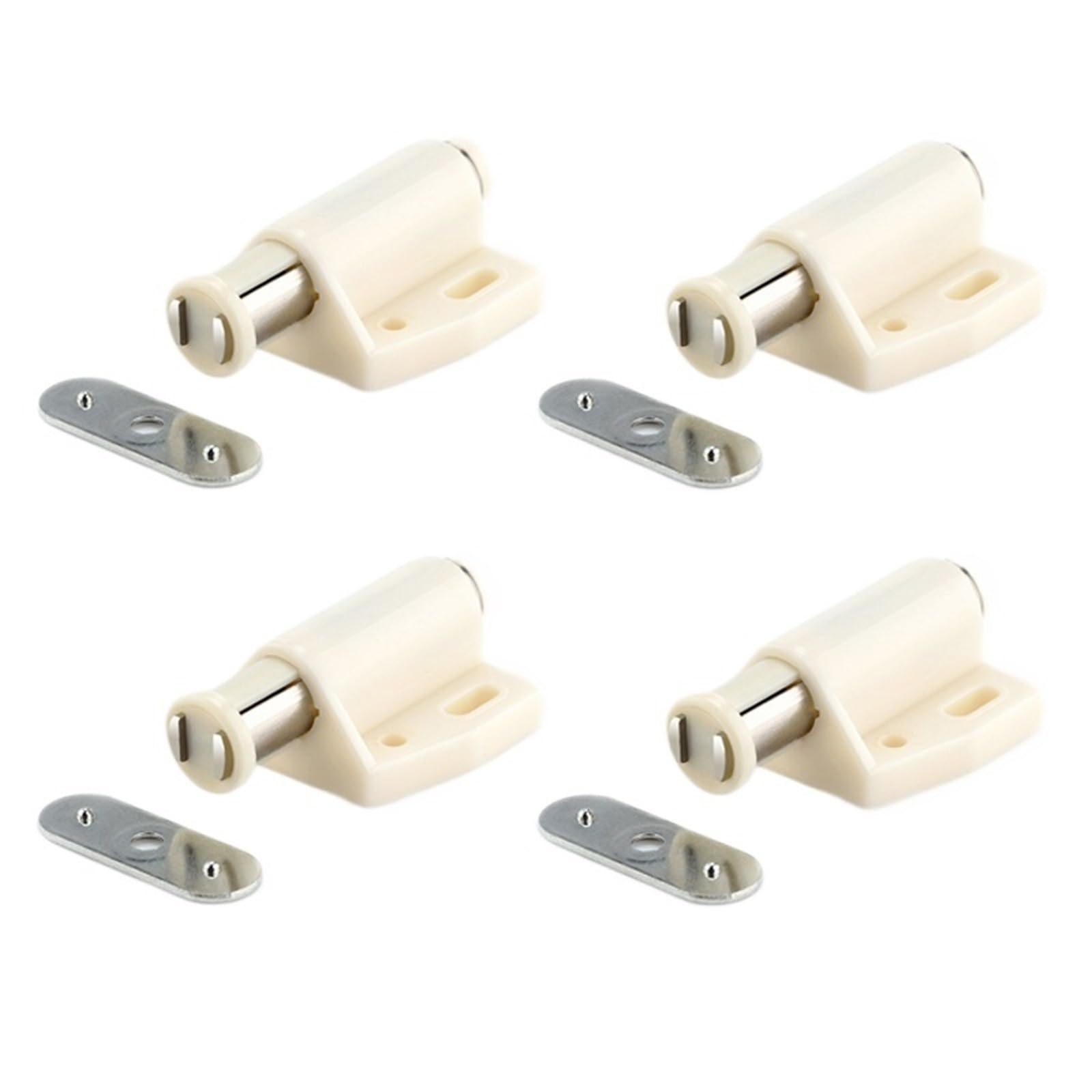 ZONSHJDKR Magnetic Latches 4PCS to Open Cabinet Catches Heavy Duty Latch Lock Hidden Handle for Kitchen Cabinets Drawer Hardware