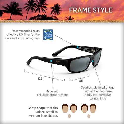 Maui Jim 103-02 Men'S And Women'S Stingray Polarized Wrap Sunglasses thumb #7