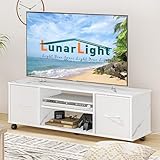 LunarLight テレビ台 幅109.5奥行28.6高さ36.8cm テレビボード ローボード コンセント付き 布製引き出し付き 多機能収納ボックス 収納棚板調整可能 32型 42型 55型テレビ適合 収納 組立簡単 工具不要 耐震転倒防止 耐荷重100kg (大理石調ホワイト)