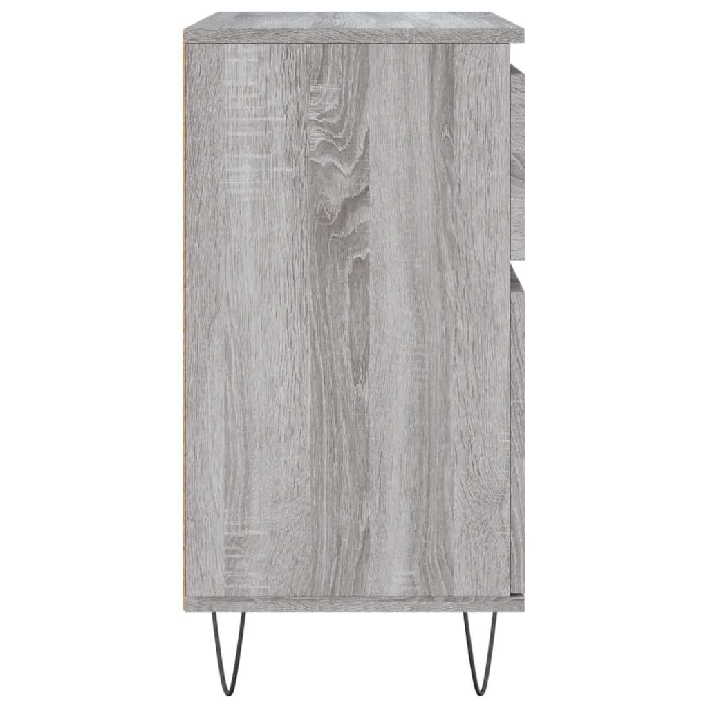 vidaXL Buffet, Armoire avec Pieds, Meuble de Rangement, Organisateur de Salon Salle de Séjour Maison Intérieur, Sonoma Gris Bois d'Ingénierie