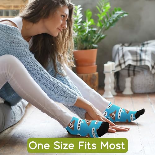 Poop Emoji Crew Socks - Crazy Dress Socks for Men - Happy Emoji Silly Socks2