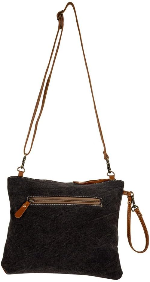 Western Leather Crossbody Bag for Women - Canvas Purse Shoulder Handbag Bison