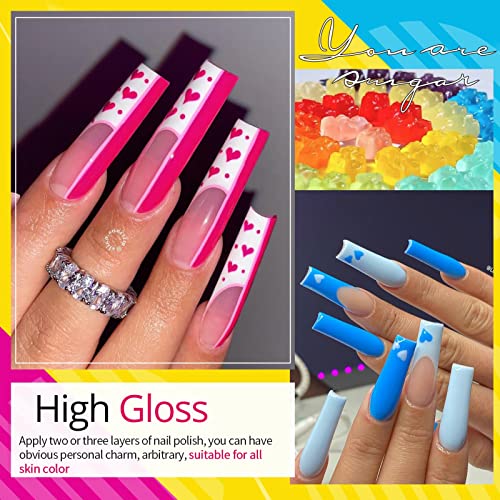 UR SUGAR UV Nagellack Pastell Shellac Nagellack Gel, 12 Farben Pastell Glitzer Gelnägel Süssigkeiten UV Farbgel… – Bild 3