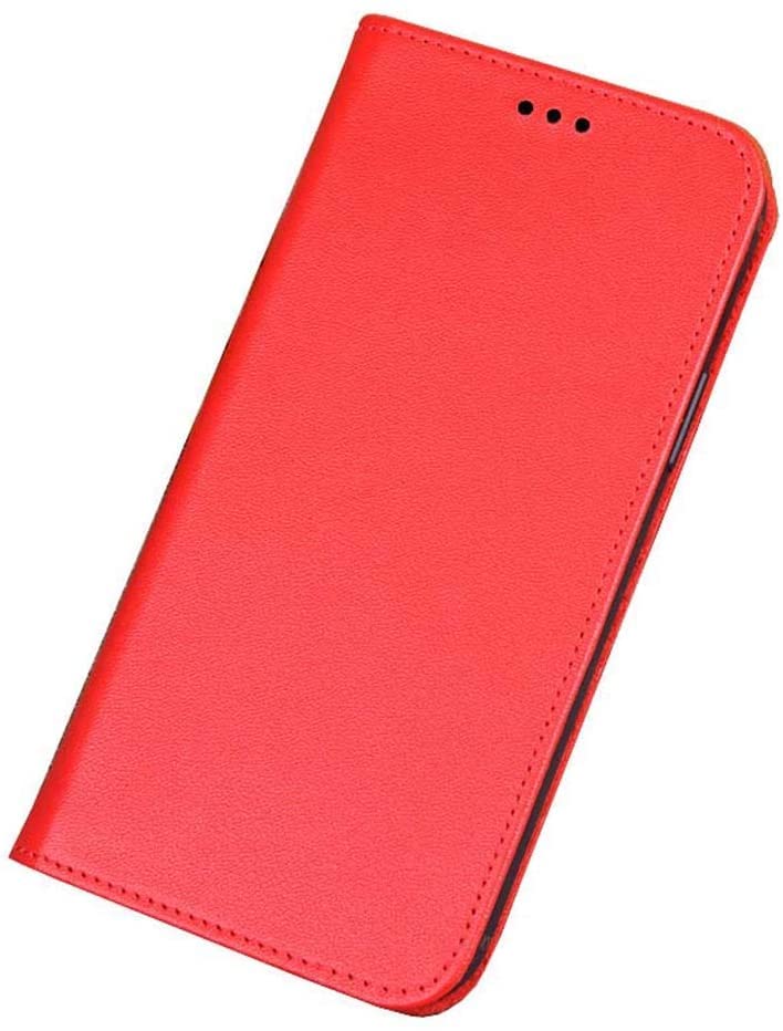 Coque de protection antichoc iPhone 12 Pro étui rabat rouge TPU
