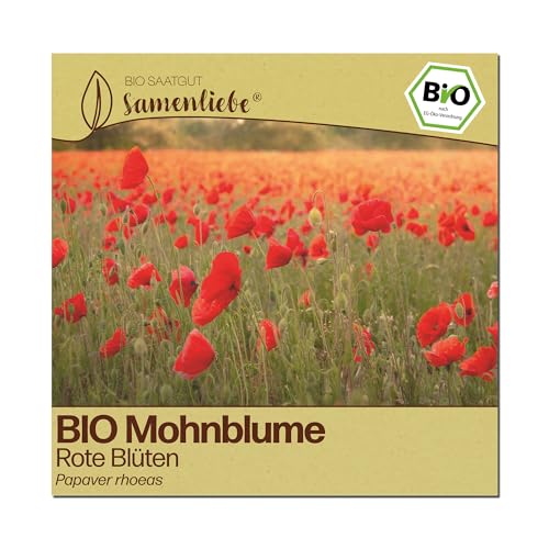 Samenliebe BIO Mohnblumen Samen | Klatschmohn - samenfestes BIO Saatgut