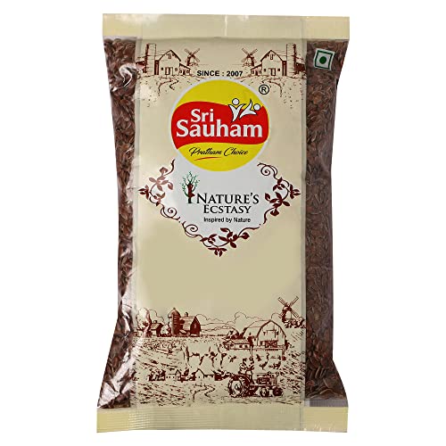 Image of Sri Sauham Premium Roasted Flaxseed - 200 gm | Raw & Roasted Alsi, Pure & Fresh Avise Ginjalu Seeds | Alsi Rich in Omega-3, Fiber, Protein, Iron & Dietary Fibre | Agase Seed