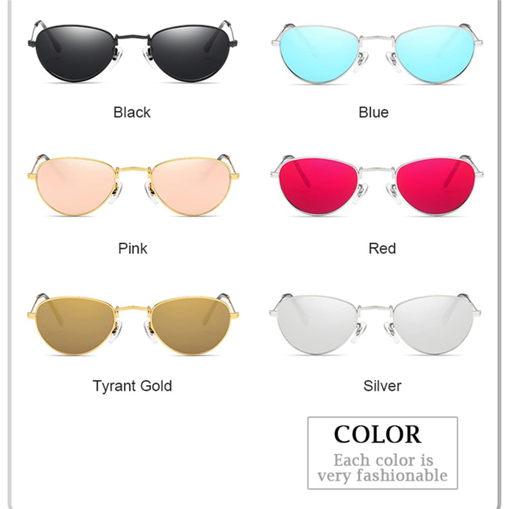 Gafas de sol ovaladas pequeñas para mujeres y hombres, gafas de sol de aleación para damas, gafas UV400