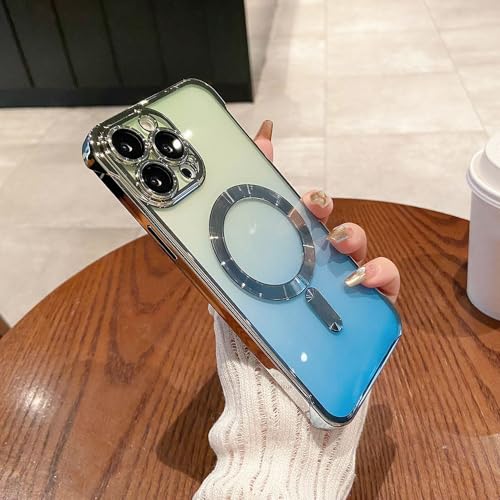 Coque iPhone 14 transparente sans cadre anti-choc avec protection de placage souple colorée