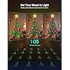 Brightown Smart Prelit Christmas Tree - 7.5ft APP Controlled RGB Pre Lit Christmas Tree Lighted Pre-lit Artificial Trees- with 400LED 1477 Branch Tips Customize Display DIY Dynamic Lighting Effect