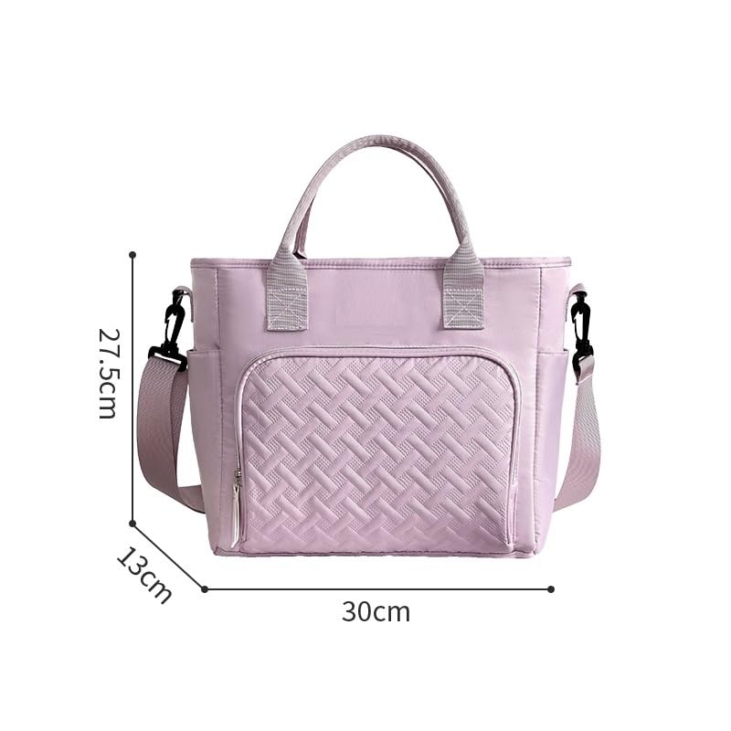 Image of Lunch Bag for Kids, Lunch Bag for Office Men, Women and Kids, Canvas Tiffin Bags for School, Picnic, Work, Carry Bag for Lunch Box and Water Bottle (Pink Sling)