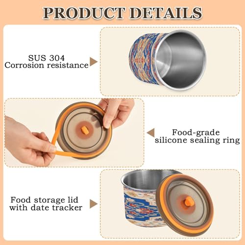 Contenedor de café hermético 900ml acero inoxidable miniatura 4