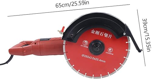Miniatura 2 de Cortador de sierra de hormigón de mano de 14 pulgadas, sierra de hormigón en seco y húmedo, cortador eléctrico, guía de rodillo, kit de sierra de