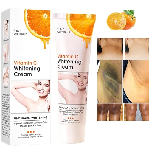 Vitamin C Skin Lightening Cream, Underarm Lighten cream for women Intimate Area, Neck, Armpit, Elbow, Inner Thigh and Knee, Improve Private Area Odor Y/C (1)