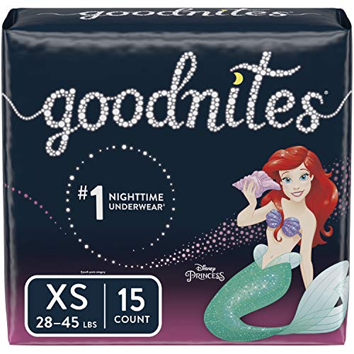 GoodNites Bedtime Bedwetting Underwear for Girls, XS, 15 Ct. (Packaging May Vary)