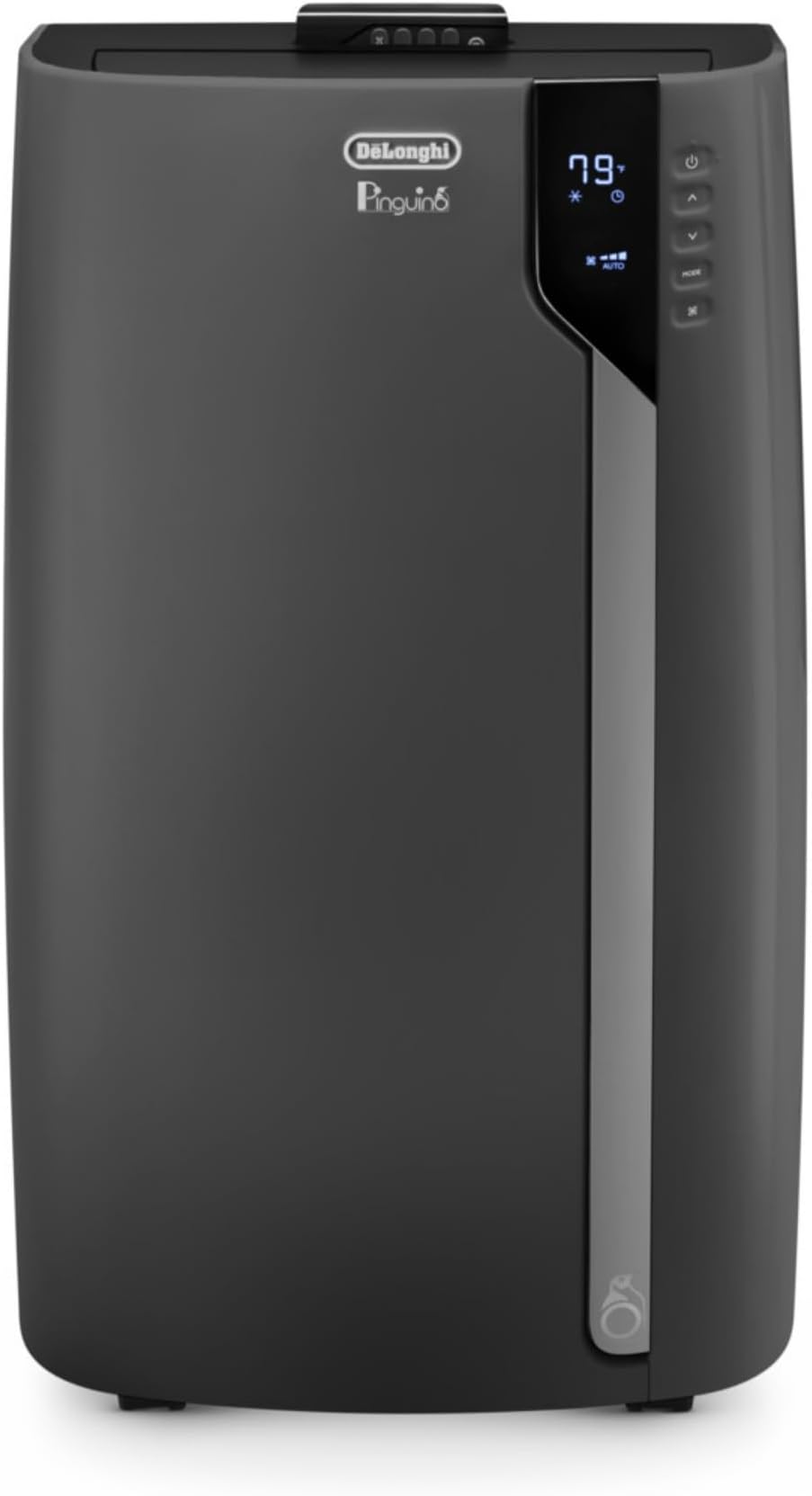 De'LonghiPinguino Portable Air Conditioner, Dark Gray - For Rooms Up to 500 sq. ft. - Cooling, Dehumidifying & Fan Modes - Easy to Use - Washable Filter Included