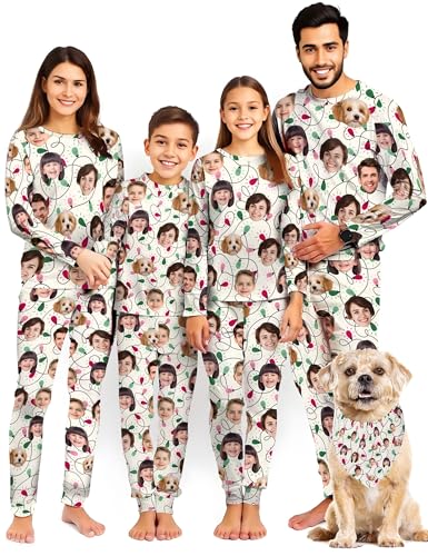 D-Story Personalized Family Christmas Matching Pajama Sets - Custom Christmas Pajamas for Family Sleepwear