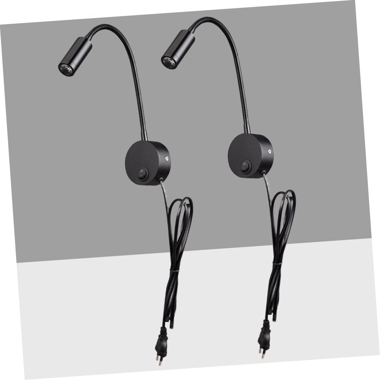 2 Lámparas de Lectura LED de Pared con Manguera Flexible para Dormitorio, Iluminación Multiángulo, Luz Suave para Lectura Nocturna