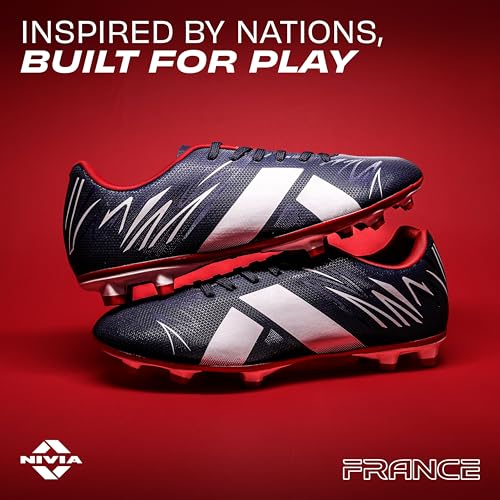 Image of Nivia Country Color WC Football Studs for Men, Firm Ground Football Shoes with Duofoam Cushioning, TPU Stud Outsole, 3D TPU Upper, Football Boots with Nylon Mid Shank Support