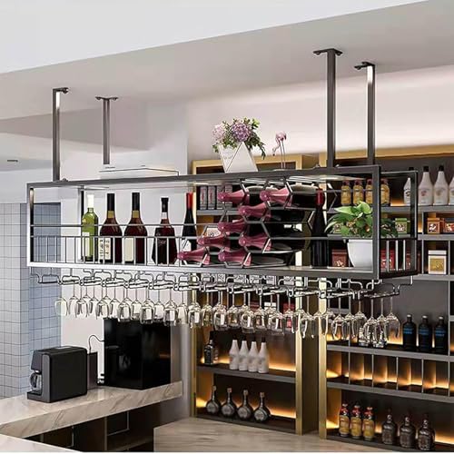 Étagère à vin suspendue pour une cuisine moderne et chaleureuse - 3