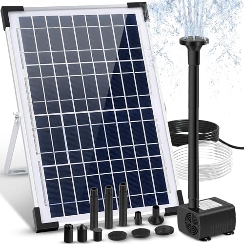 Solar Fountain Pump 12W Solar Water Fountain With 3 Spray No...