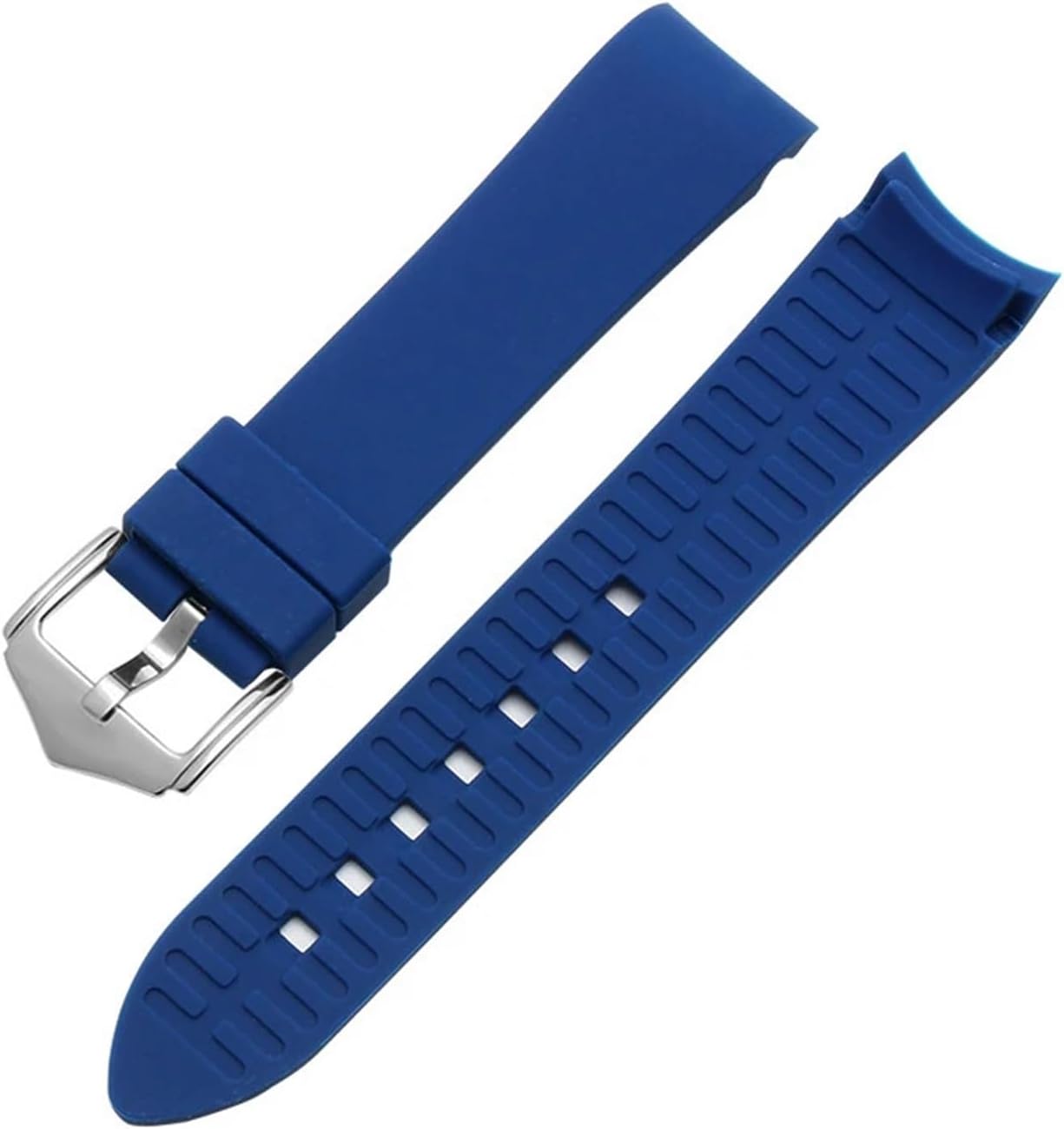 SDFFGHJ Soft Silicone Strap Curved Arc Rubber Watch Band Men Sport Waterproof Bracelet Watch Accessory 18mm 20mm 22mm 24mm