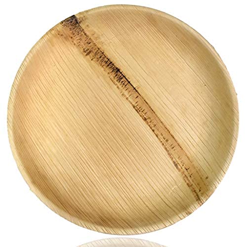 Buy Palm Naki Round Palm Leaf Plates (40 Count) Disposable Dinnerware