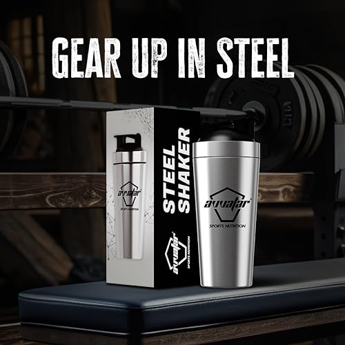 Image of avvatar Steel Shaker | Silver | 750ml | Stainless Steel Shaker | Leakproof and Easy Mixing