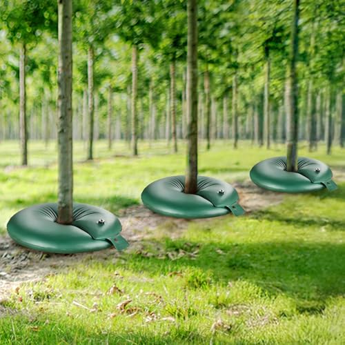 VEVOR Tree Watering Bag Slow Release, 4 Pack 20 Gallons Tree Watering Bags/Ring, Reusable Refillable Tree Irrigation Ring Water Bags, Heavy Duty Watering System for Shrub Tree Root Drip Irrigation by VEVOR - Used condition - US$36.28