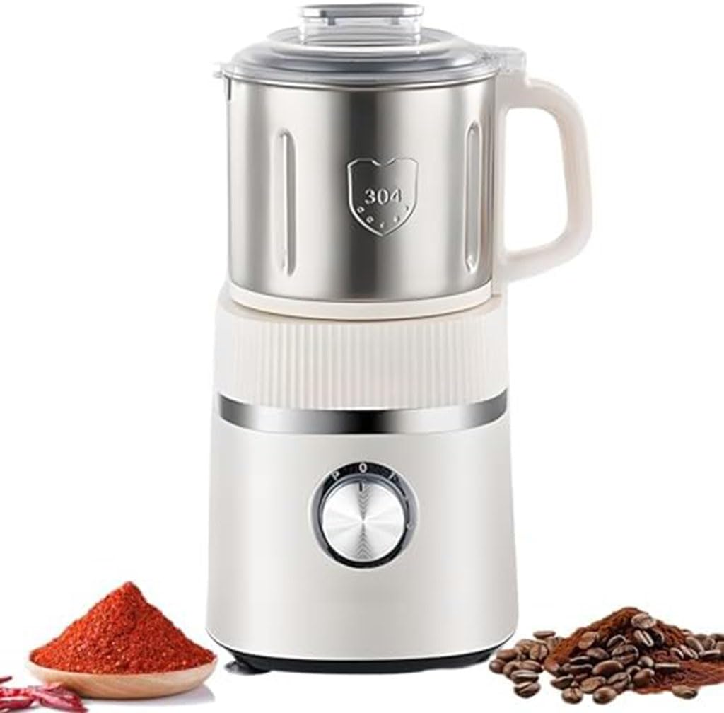 MRKU Electric Coffee Grinder with High-Speed Motor and Adjustable Settings for Grinding Coffee Beans,Spices,Grains