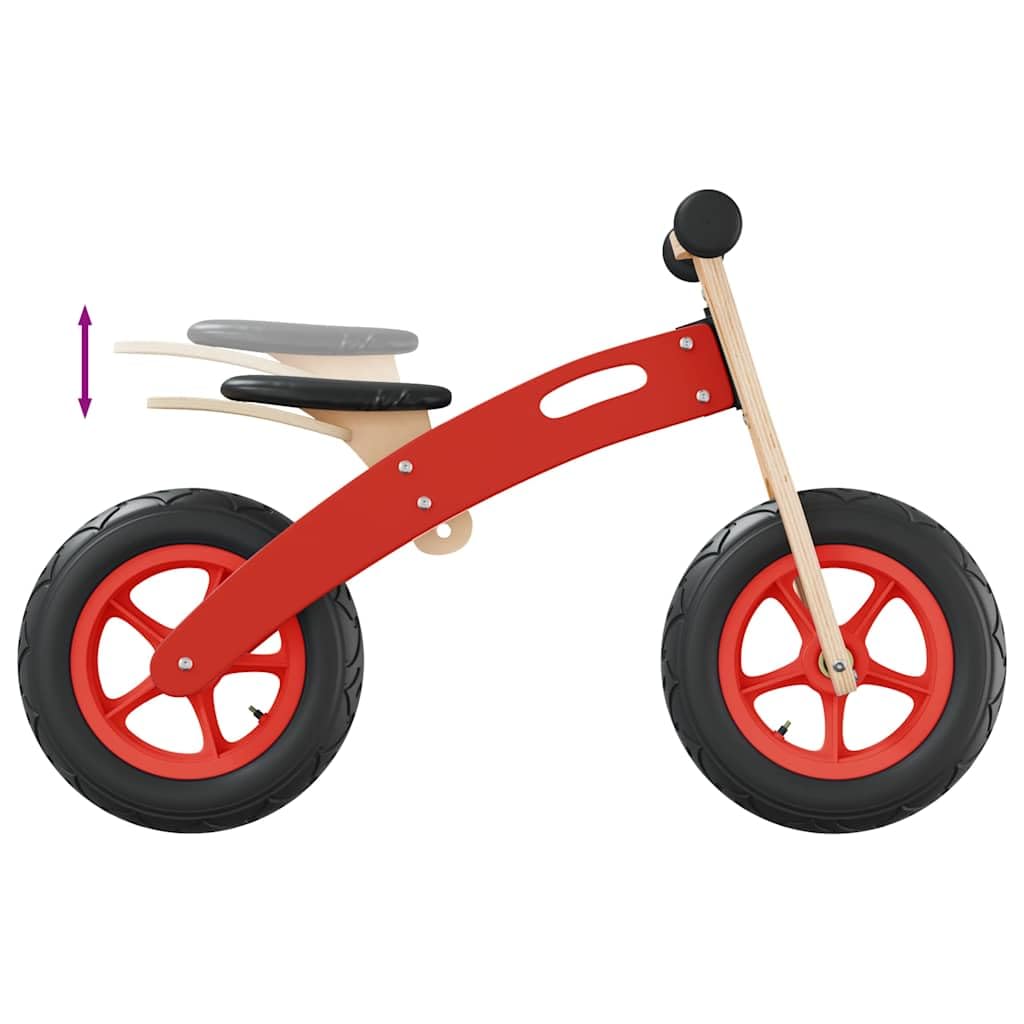 Generico Bicicletta Senza Pedali per Bambini con Pneumatici Aria Rossa