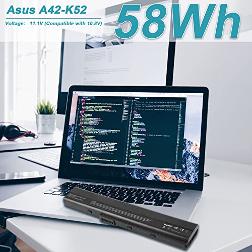 Image of A32-K52 Laptop Battery for ASUS A52F A52J K52F X52N X52J X52F K52D K52J X5IJ K52 K52D K52DE K52DE-EX064V K52F-B1 K52F-BBR5 K52F-BBR9 K52f-c1 K52F-C2B K52FK52F-A1 K52f-SX051V K52N-EX035V K52Xi