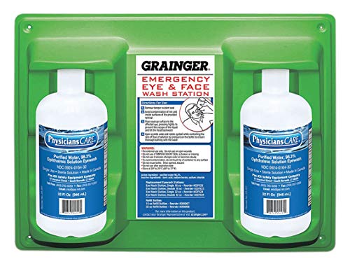 Eyewash, Deck Mount, Left, 14-3/8 W, 6-1/2 D