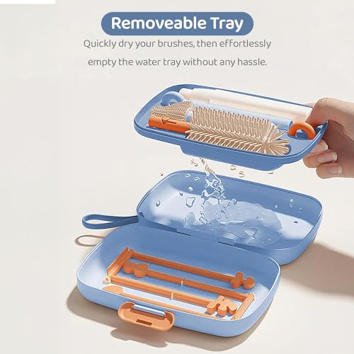 Image of StarAndDaisy Baby Bottle Cleaning Brush with Silicone Bristle Brush for Bottle & Nipple | 360 with Stand, Long Handle, Easy to Clean Narrow & Wide Neck Bottles with Corners -Assorted